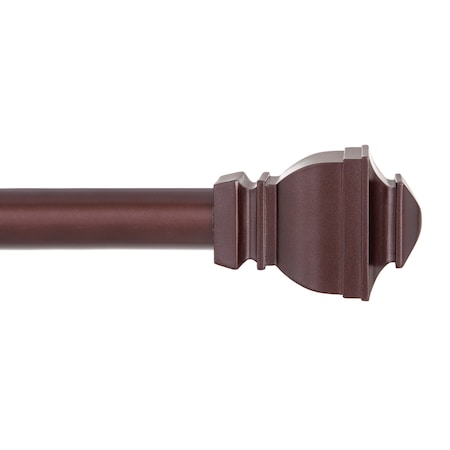 Kenney Mfg Kenney Riley 1" Value Decorative Window Curtain Rod, 30-84", Chocolate KN87006V1NP
